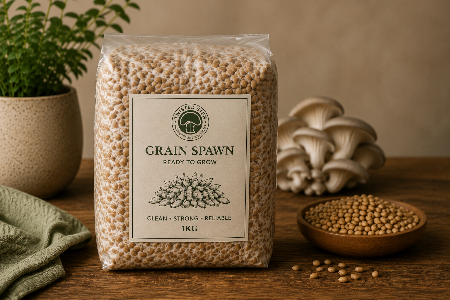 Rocky Top Oyster Grain Spawn – 1kg